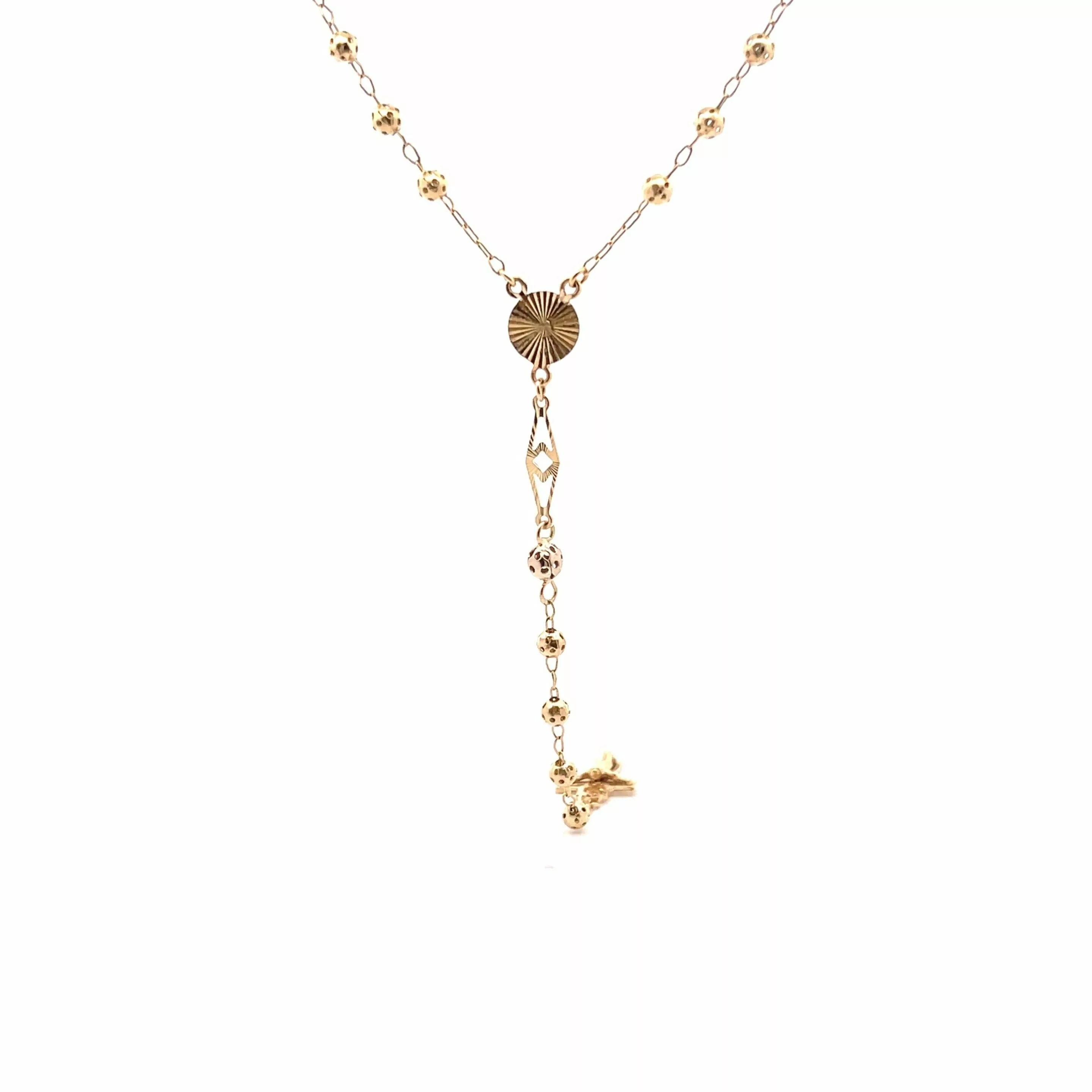 14 Karat Yellow Gold Necklace - Exquisite Diamond Jewelry in Size 28"