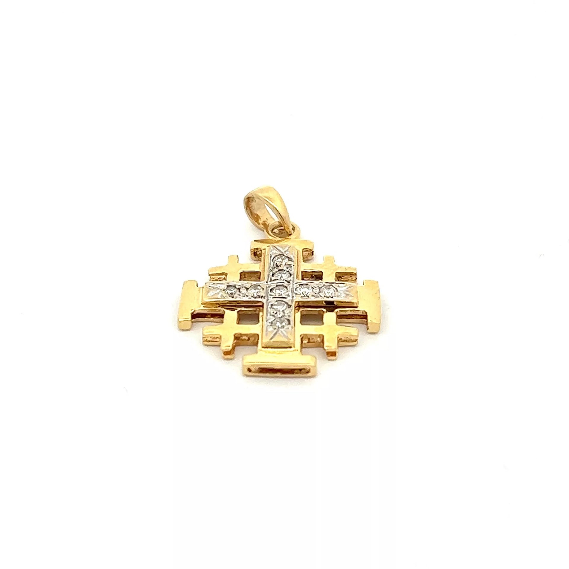 18 Karat Yellow Gold Diamond Pendant