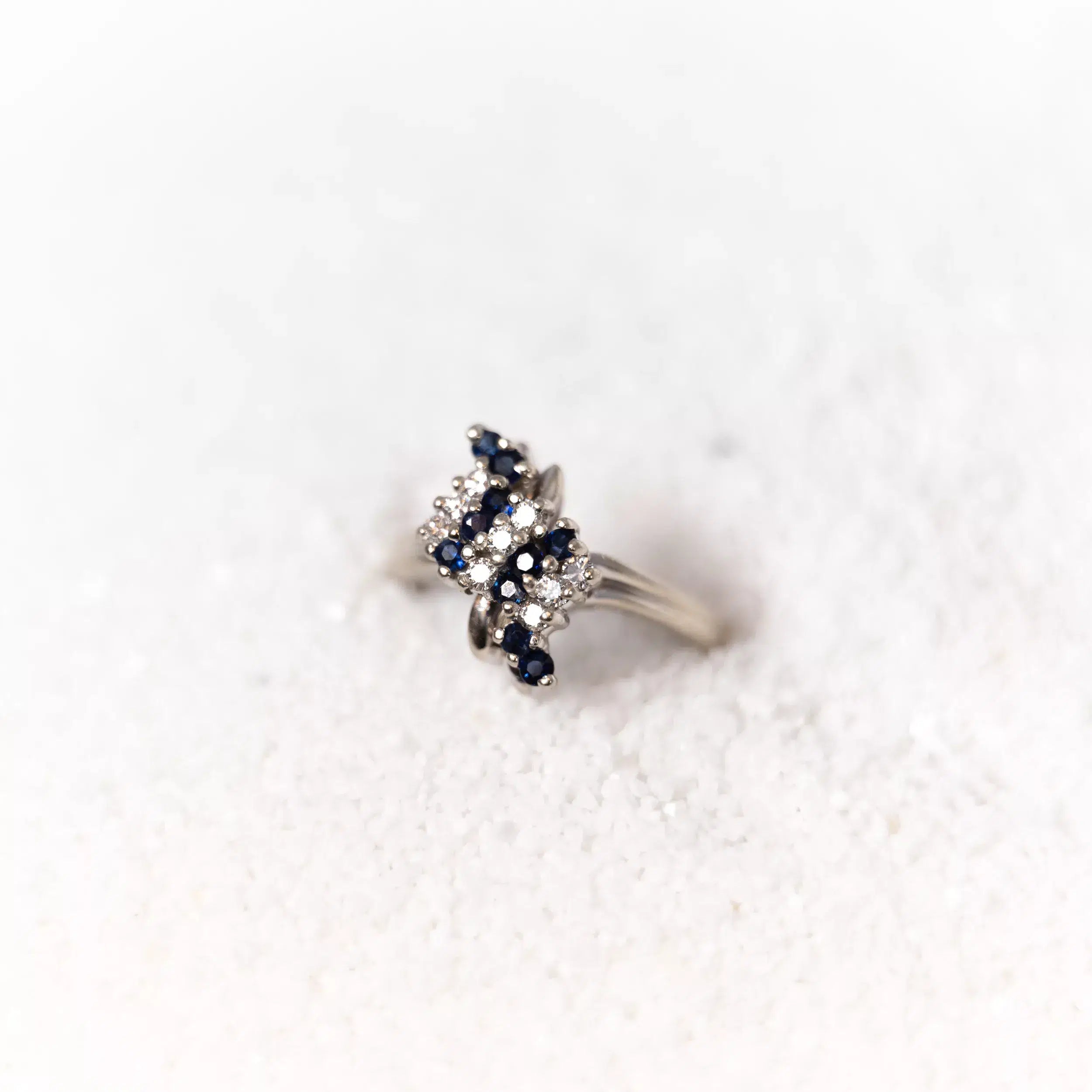 A stunning 14 Karat Yellow Gold Fashion Chain adorned with blue sapphires and diamonds.