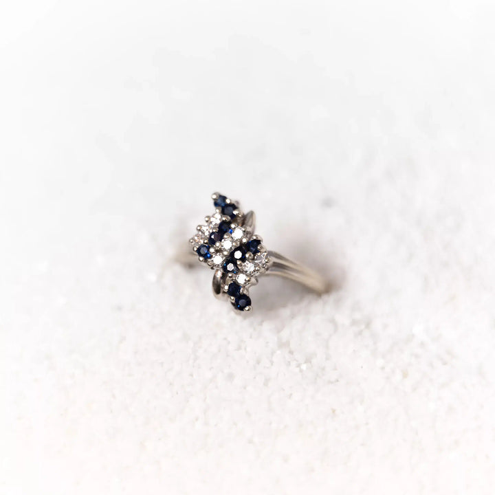 A stunning 14 Karat Yellow Gold Fashion Chain adorned with blue sapphires and diamonds.