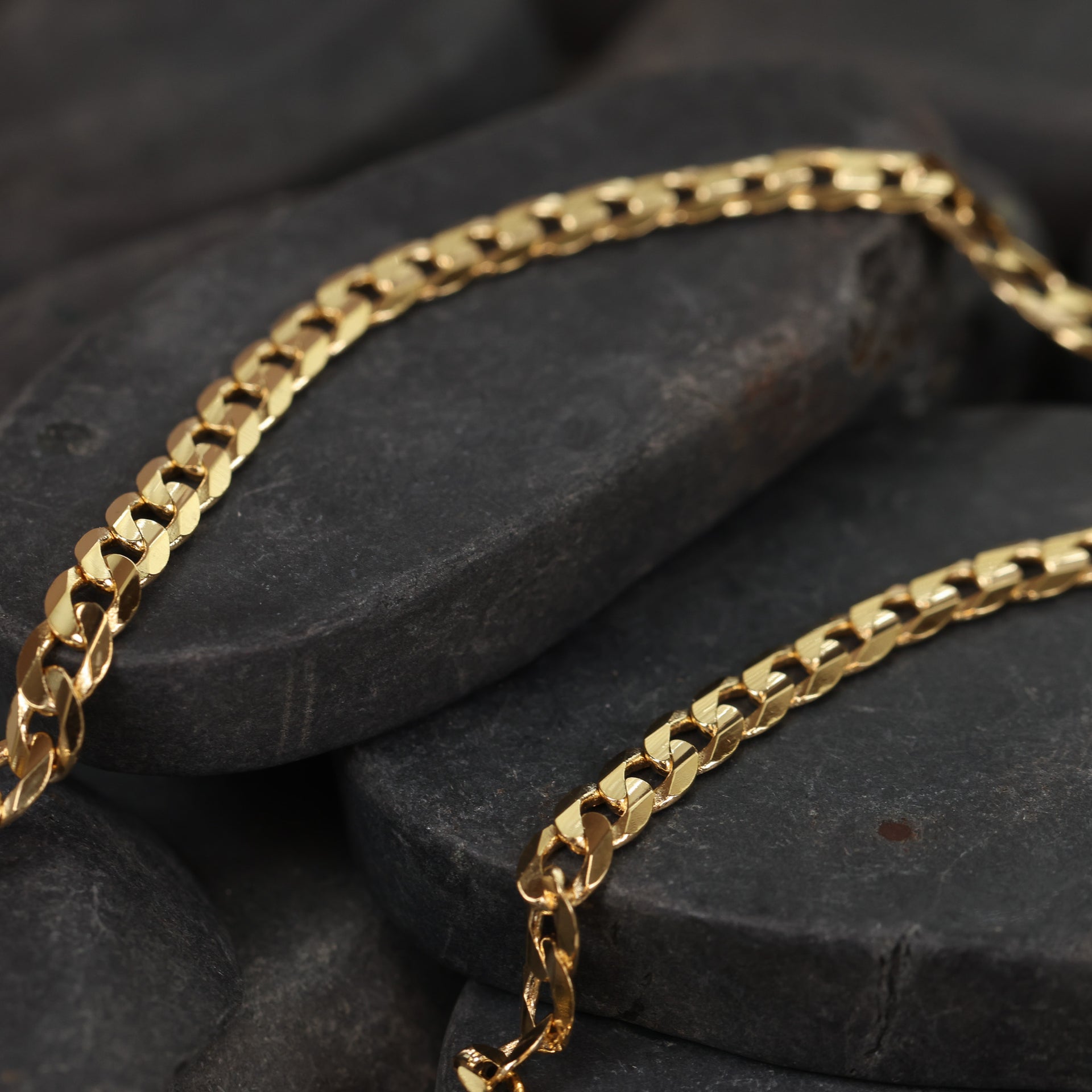14 Karat Yellow Gold Cuban Link Chain 22 Inch