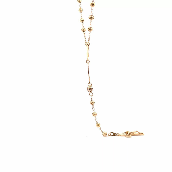 14 Karat Yellow Gold Necklace - Exquisite Diamond Jewelry in Size 28"